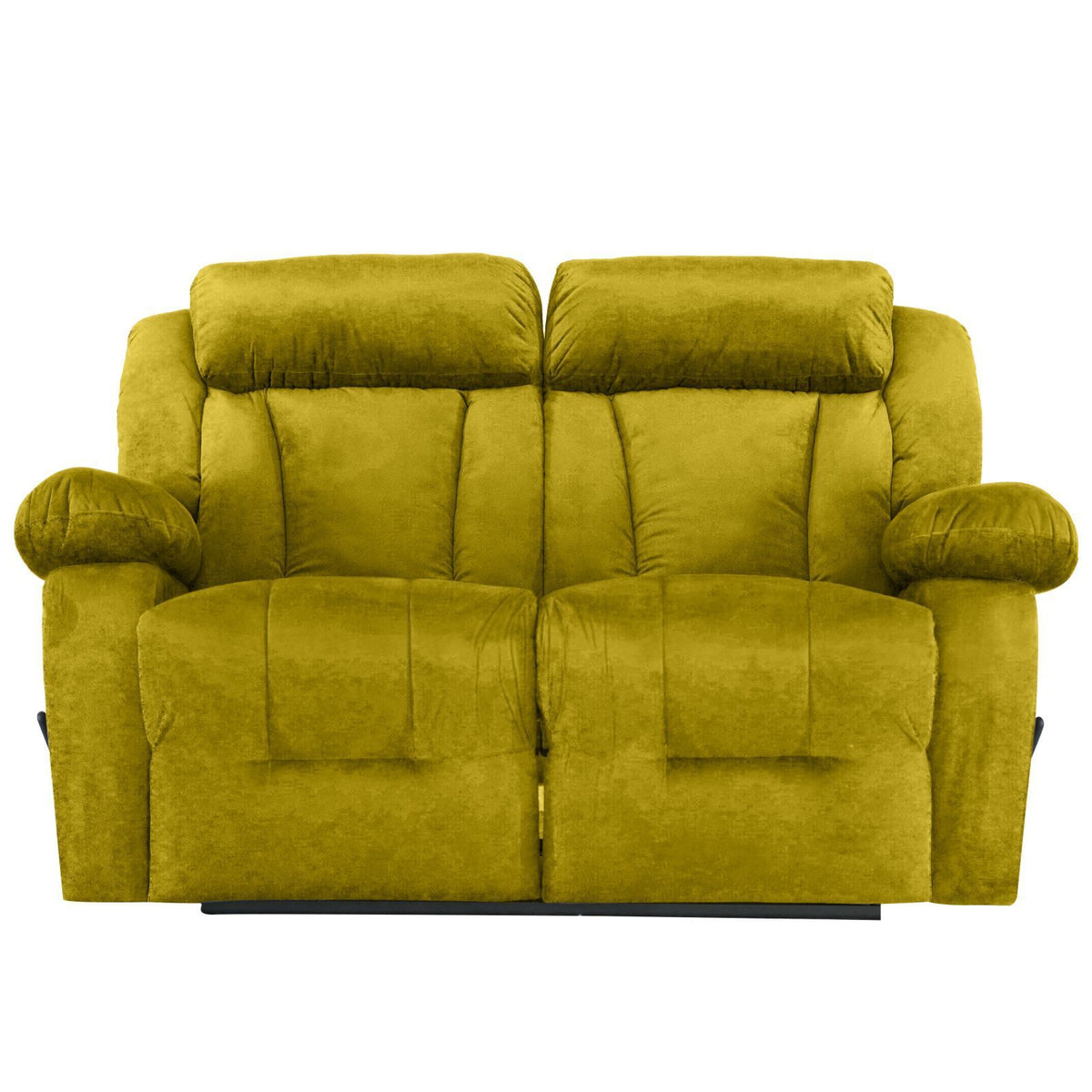 Velvet Double Recliner Chair - NZ50 Black
