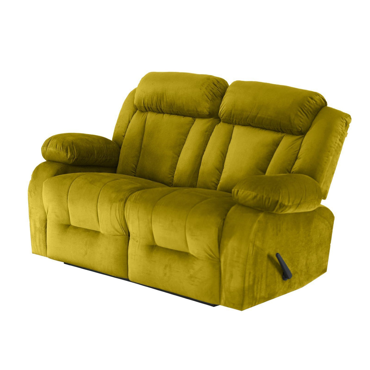 Velvet Double Recliner Chair - NZ50 Black