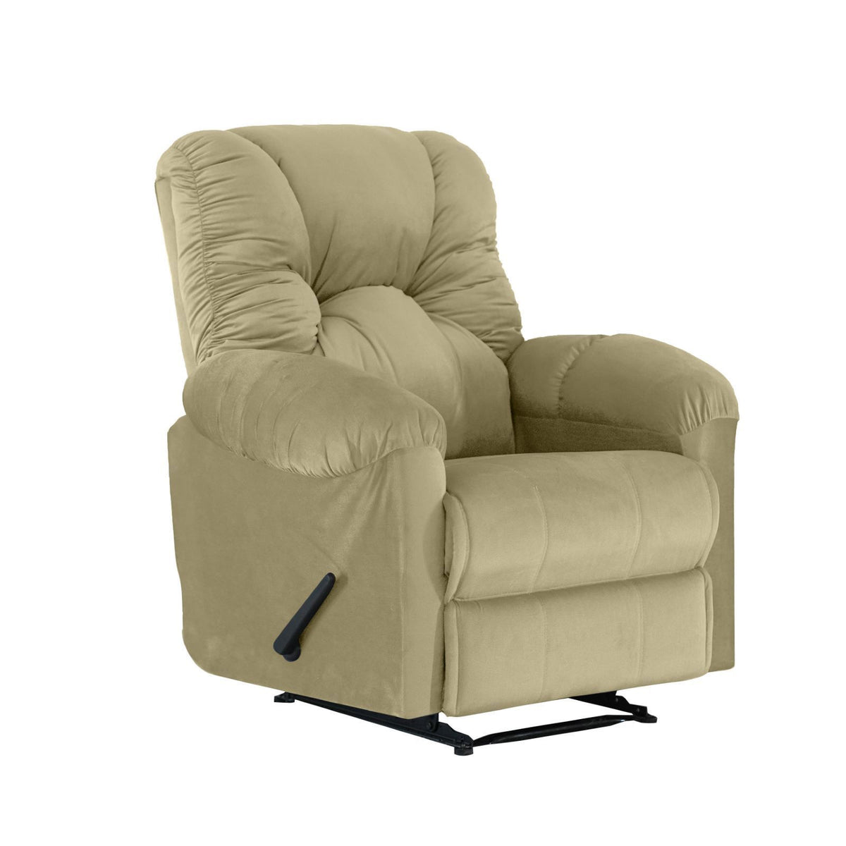 Velvet Upholstered Recliner Chair With Bed Mode from American Polo Dark Ivory Classic
