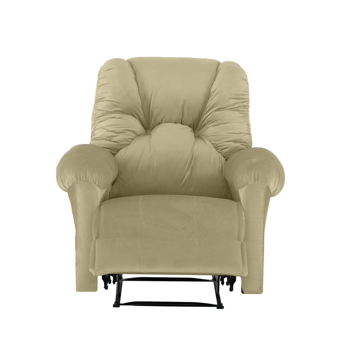 Velvet Upholstered Recliner Chair With Bed Mode from American Polo Dark Ivory Classic