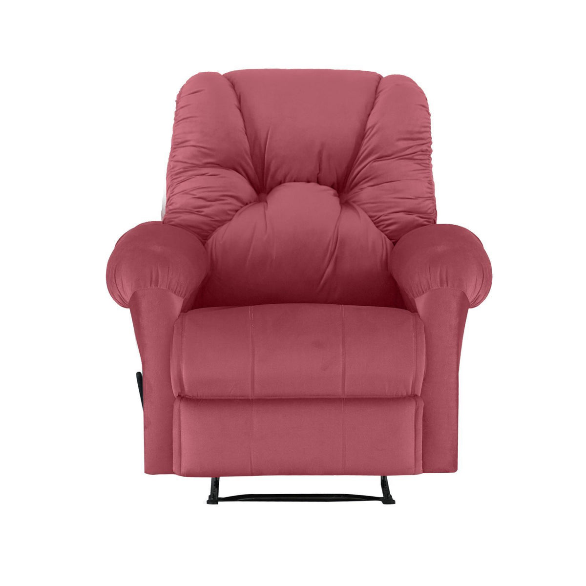 Velvet Upholstered Recliner Chair With Bed Mode from American Polo Dark Pink Classic