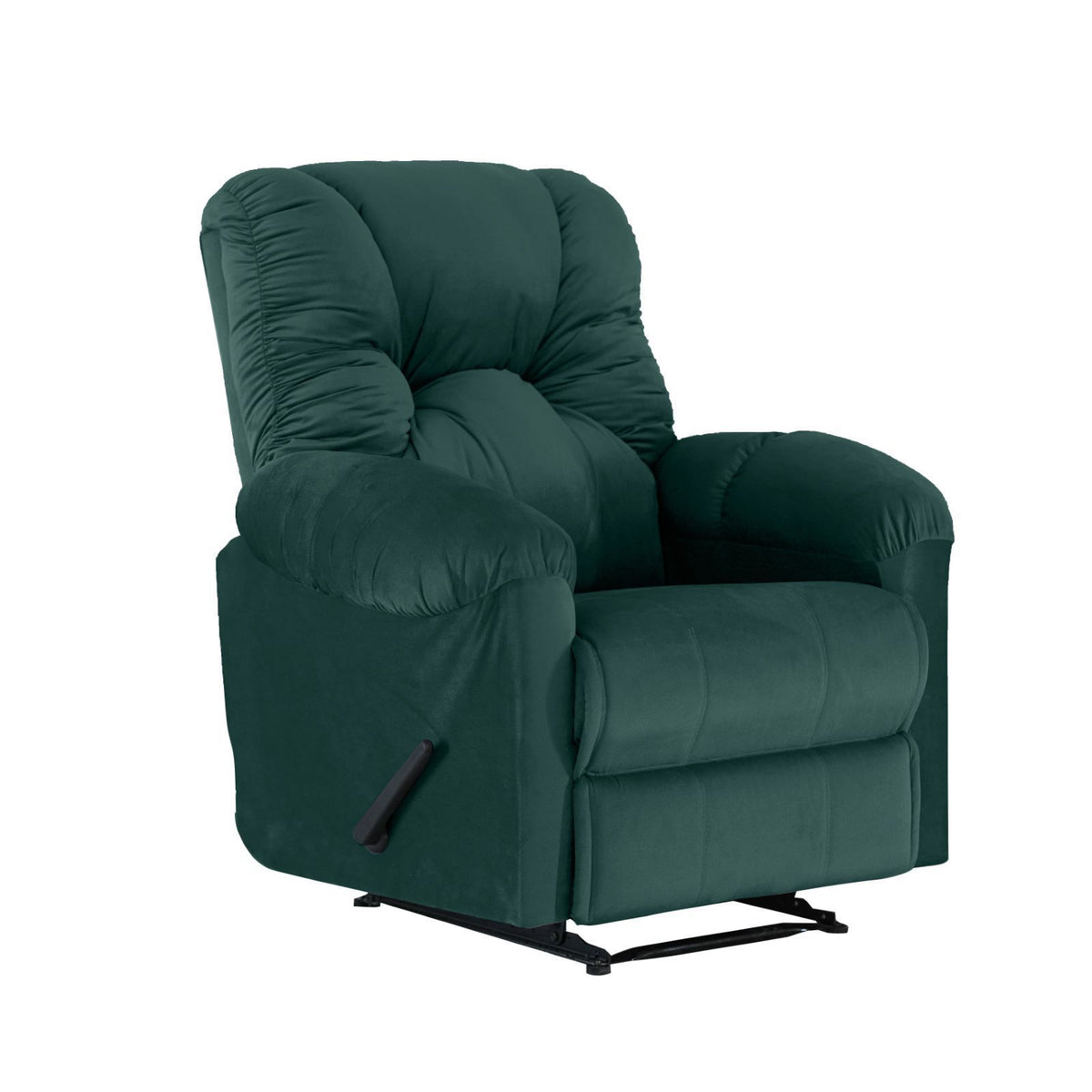 Velvet Upholstered Recliner Chair With Bed Mode from American Polo Dark Green Classic