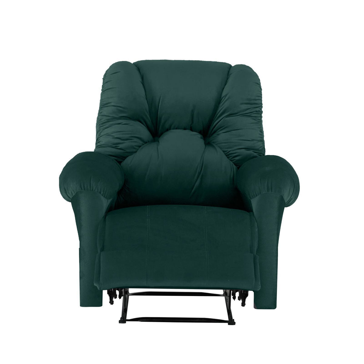 Velvet Upholstered Recliner Chair With Bed Mode from American Polo Dark Green Classic