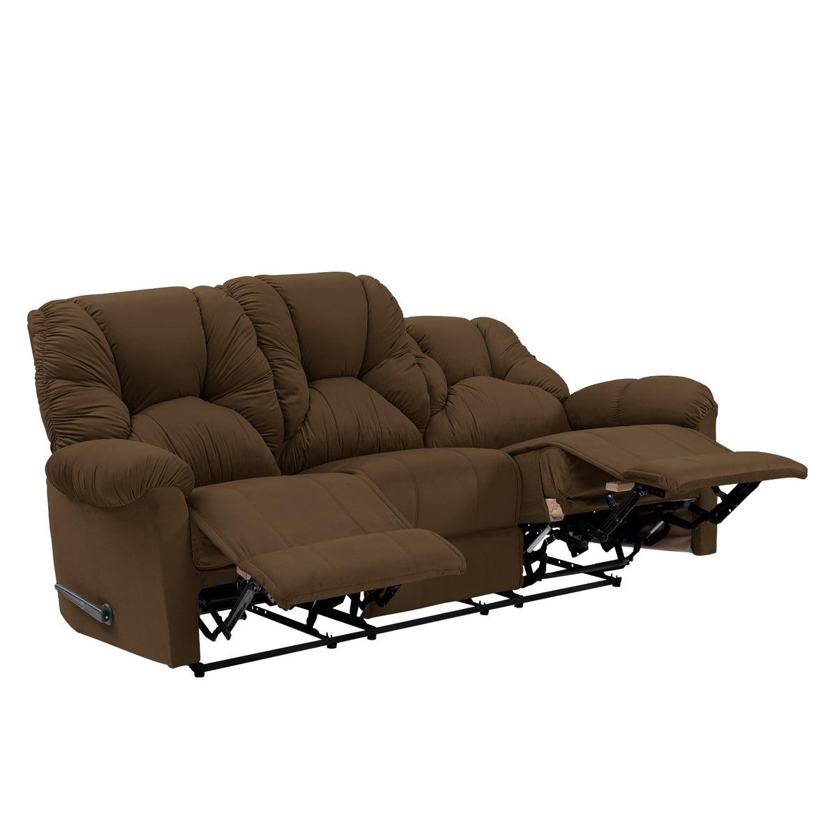 Velvet Triple Recliner Chair - American Polo Brown