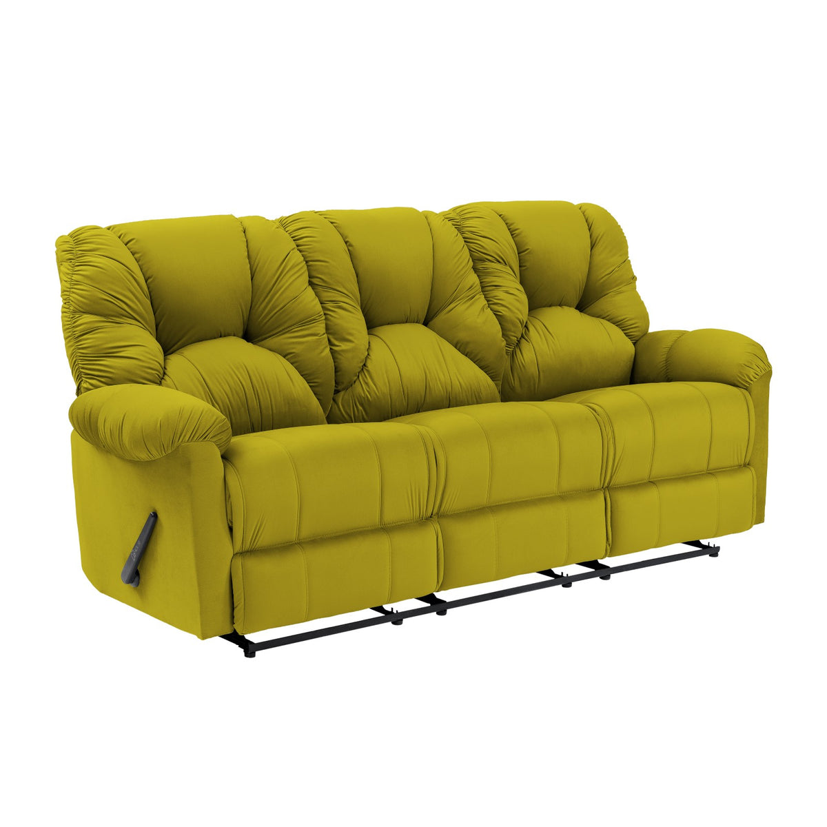 Velvet Triple Recliner Chair - American Polo Gold