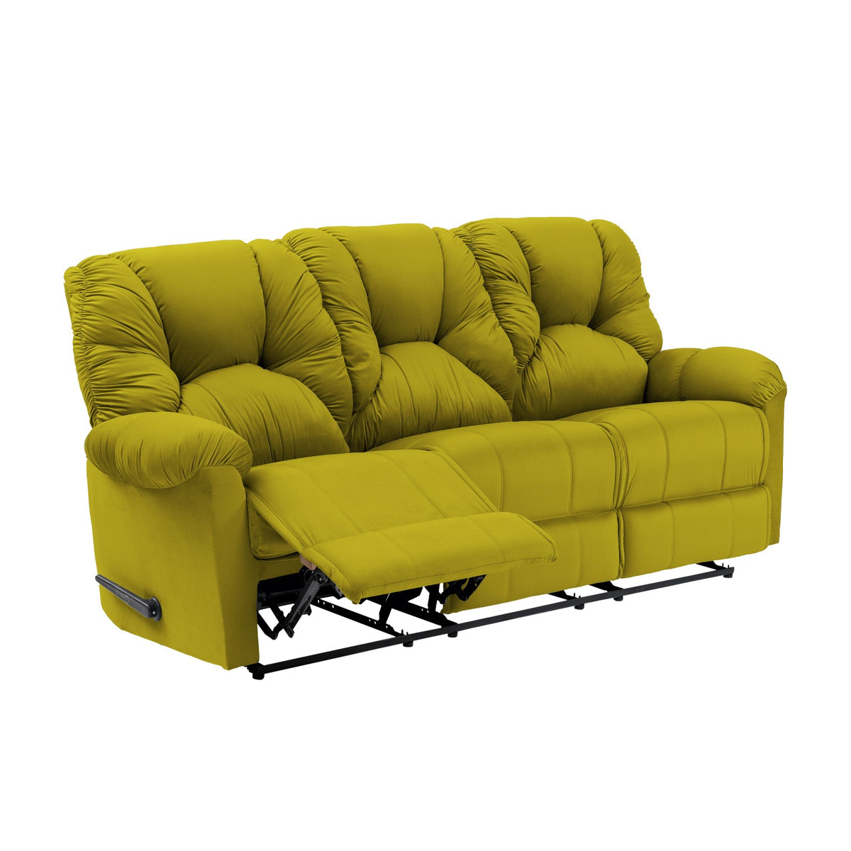 Velvet Triple Recliner Chair - American Polo Gold