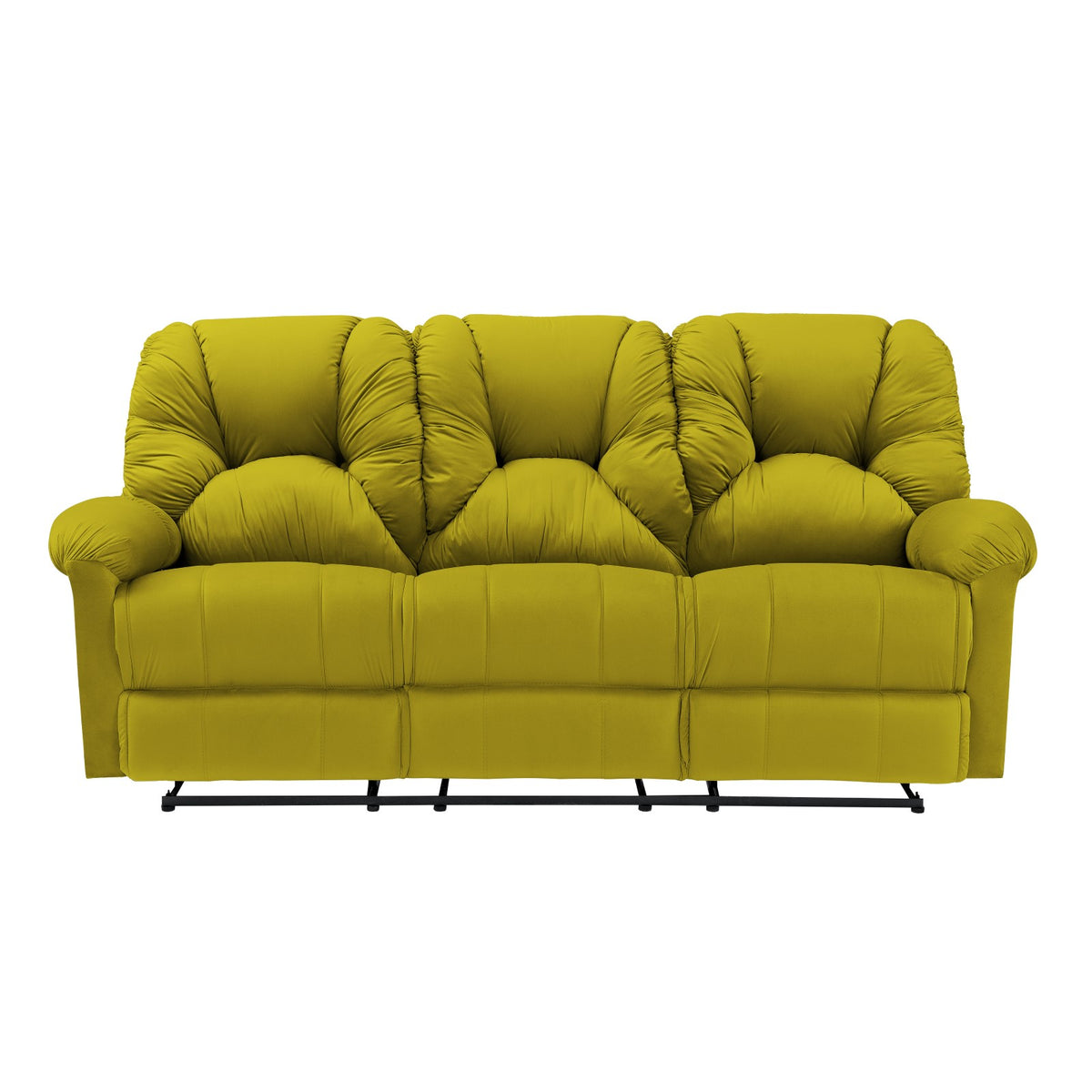 Velvet Triple Recliner Chair - American Polo Gold