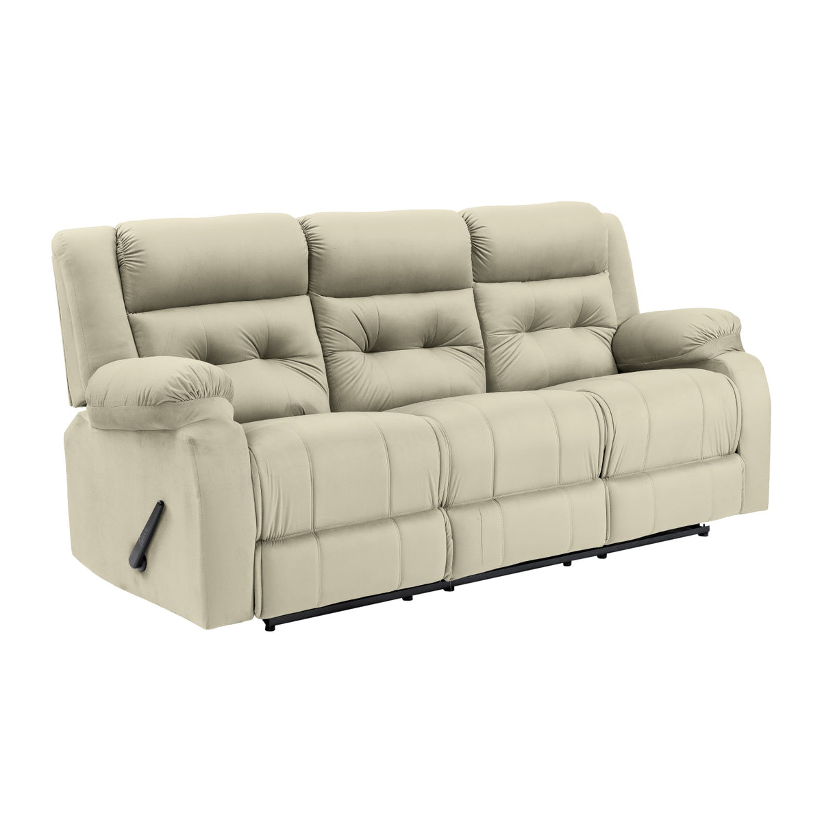 Velvet Triple Recliner Chair - NZ30 Light Beige