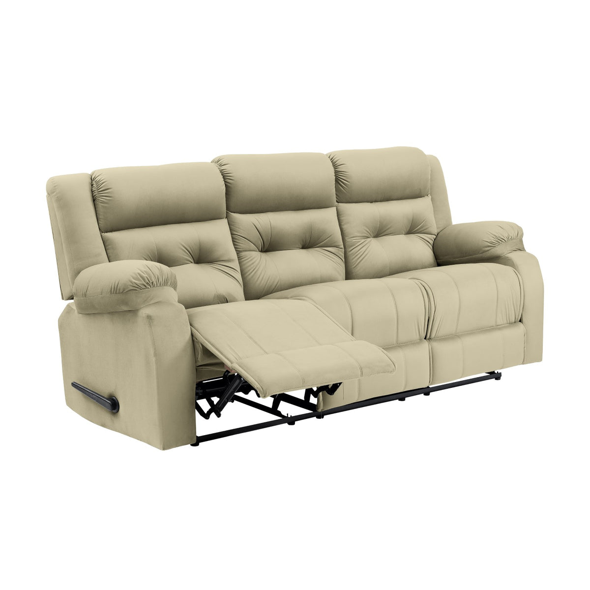 Velvet Triple Recliner Chair - NZ30 Dark Ivory