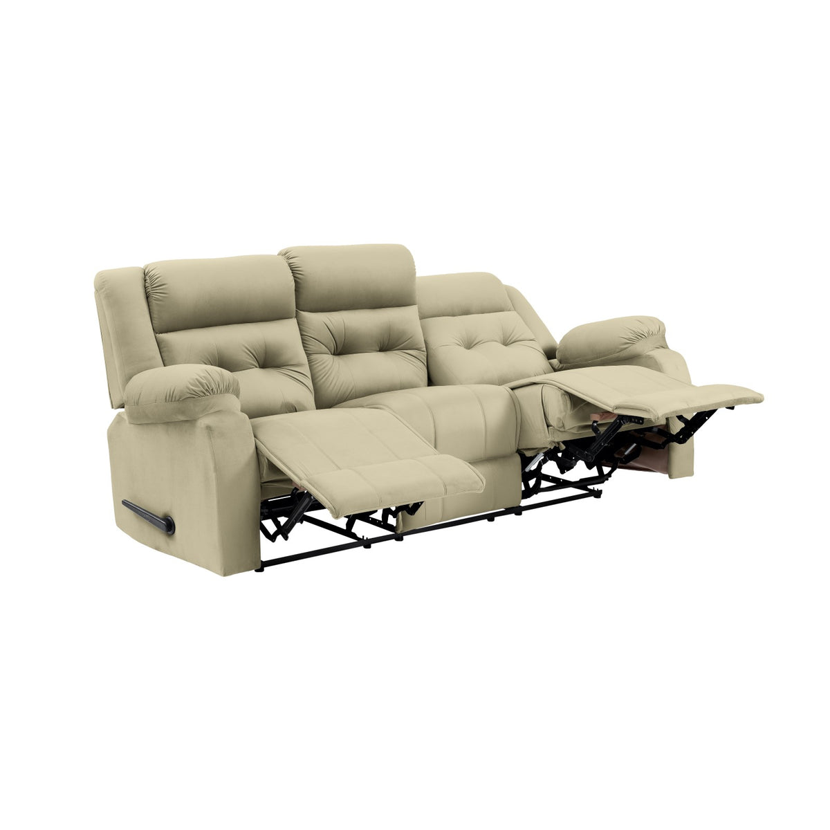 Velvet Triple Recliner Chair - NZ30 Dark Ivory