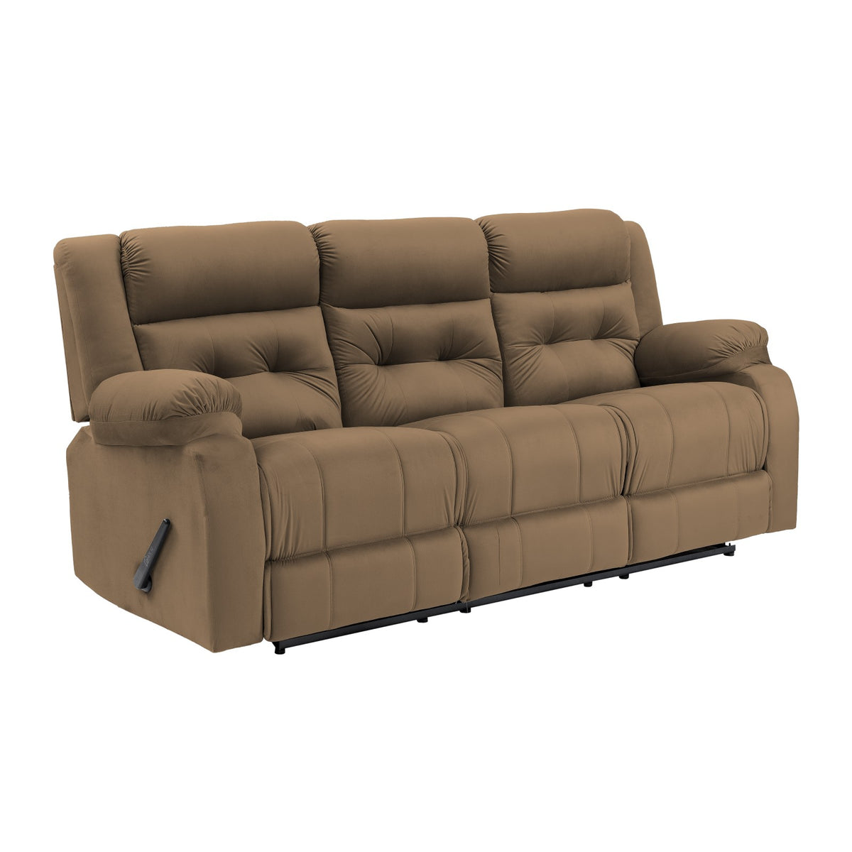 Velvet Triple Recliner Chair - NZ30 Light Brown