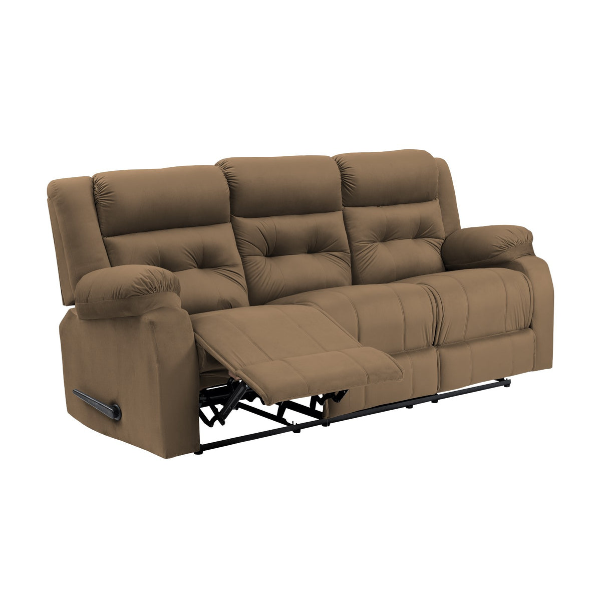 Velvet Triple Recliner Chair - NZ30 Light Brown
