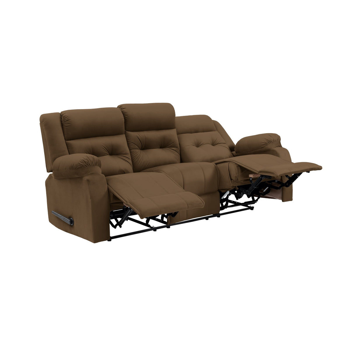 Velvet Triple Recliner Chair - NZ30 Brown
