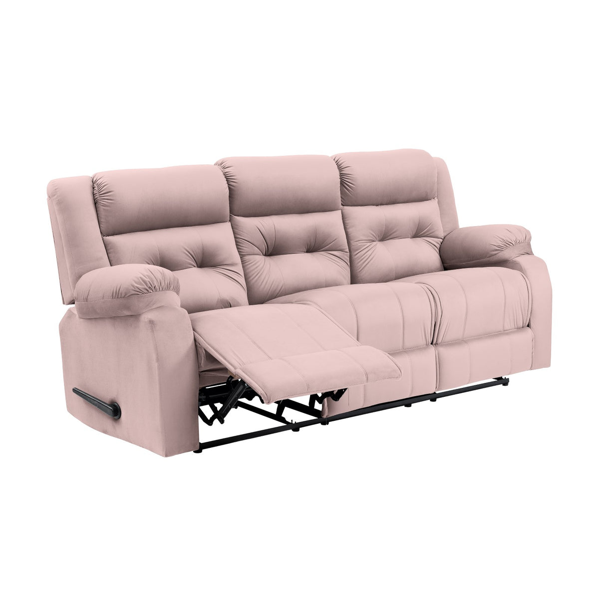 Velvet Triple Recliner Chair - NZ30 Light Pink
