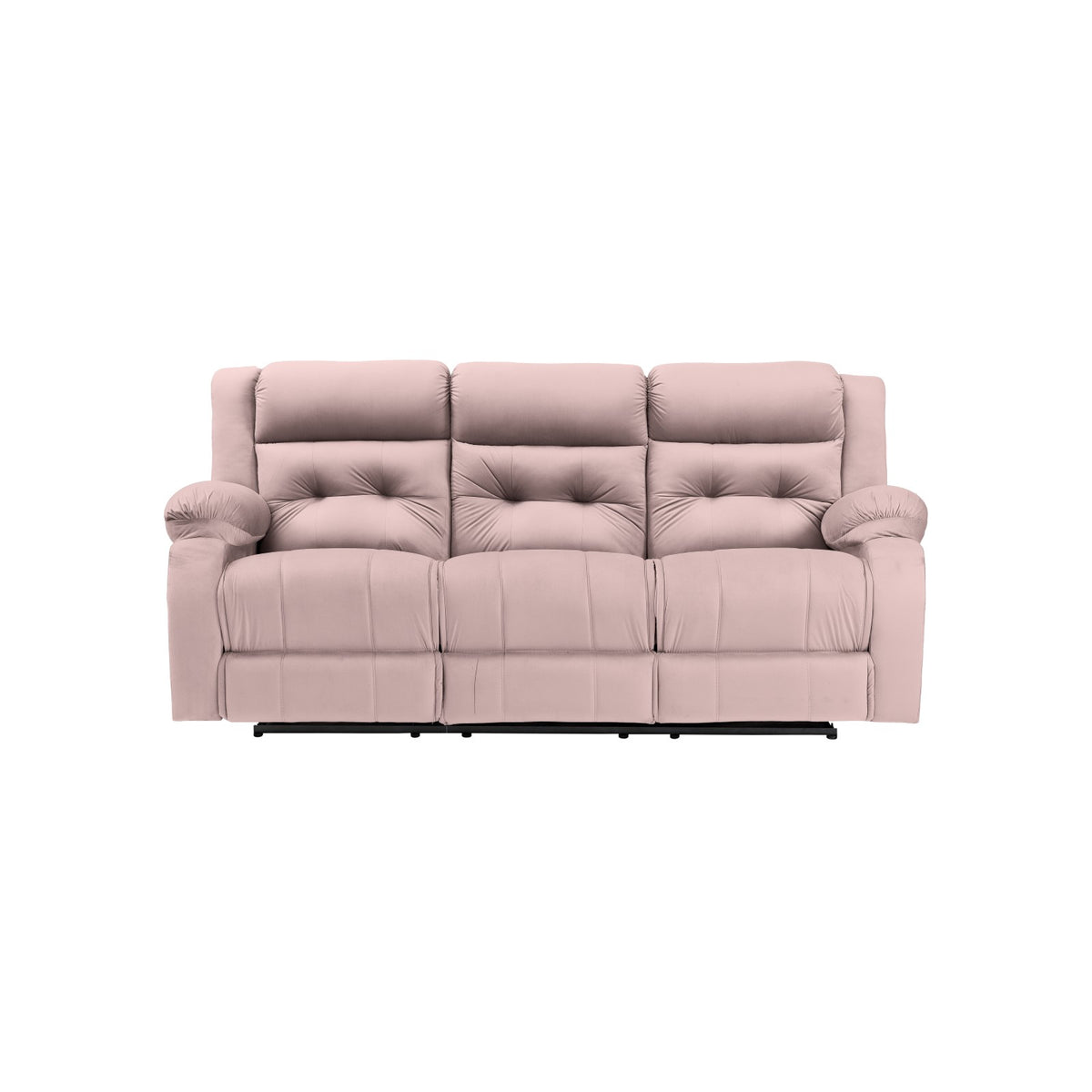 Velvet Triple Recliner Chair - NZ30 Light Pink