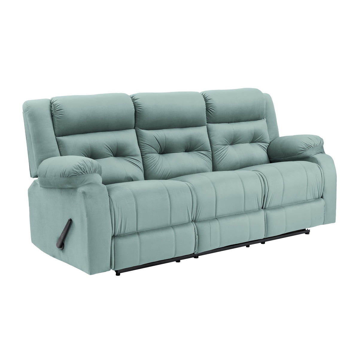 Velvet Triple Recliner Chair - NZ30 Light Turquoise