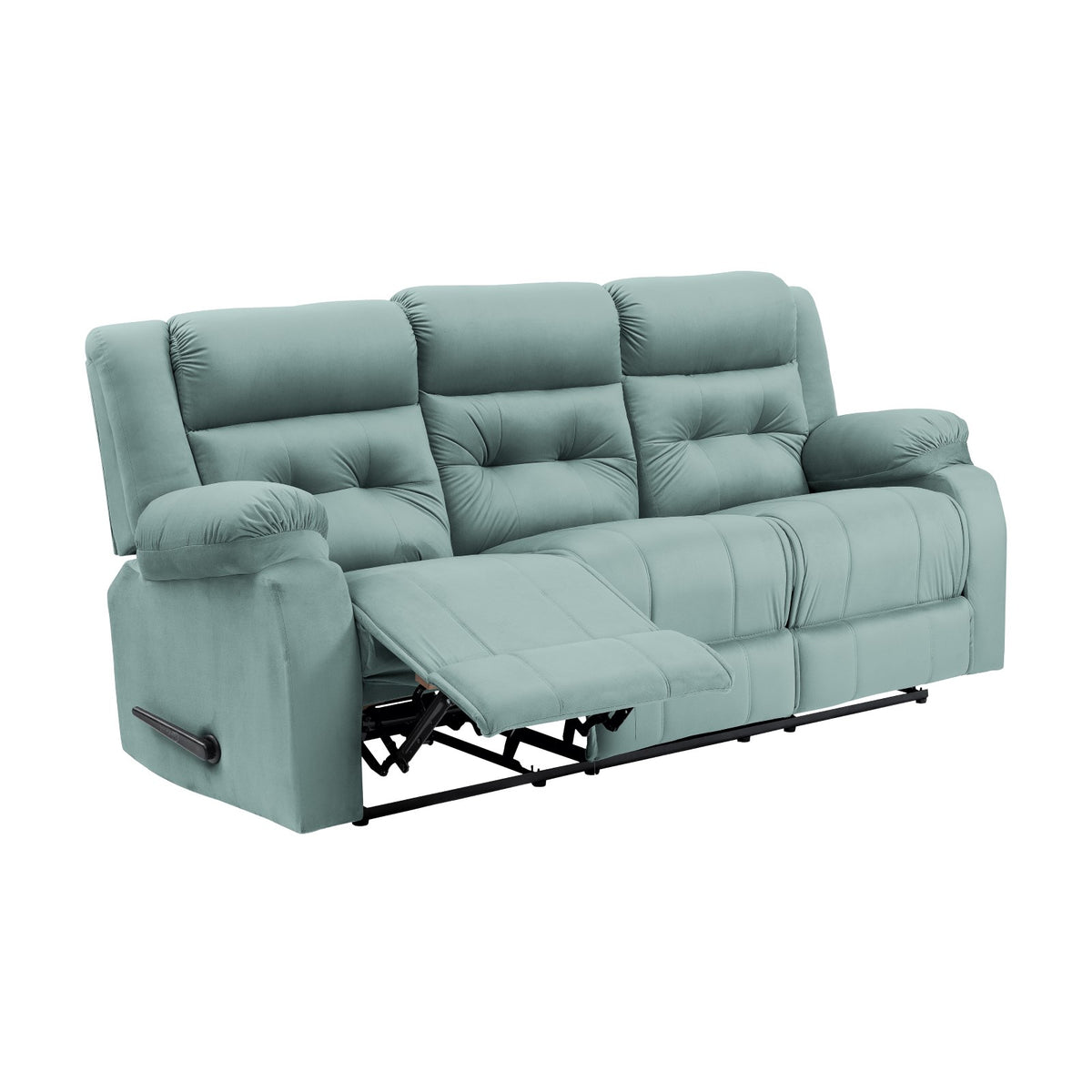 Velvet Triple Recliner Chair - NZ30 Light Turquoise
