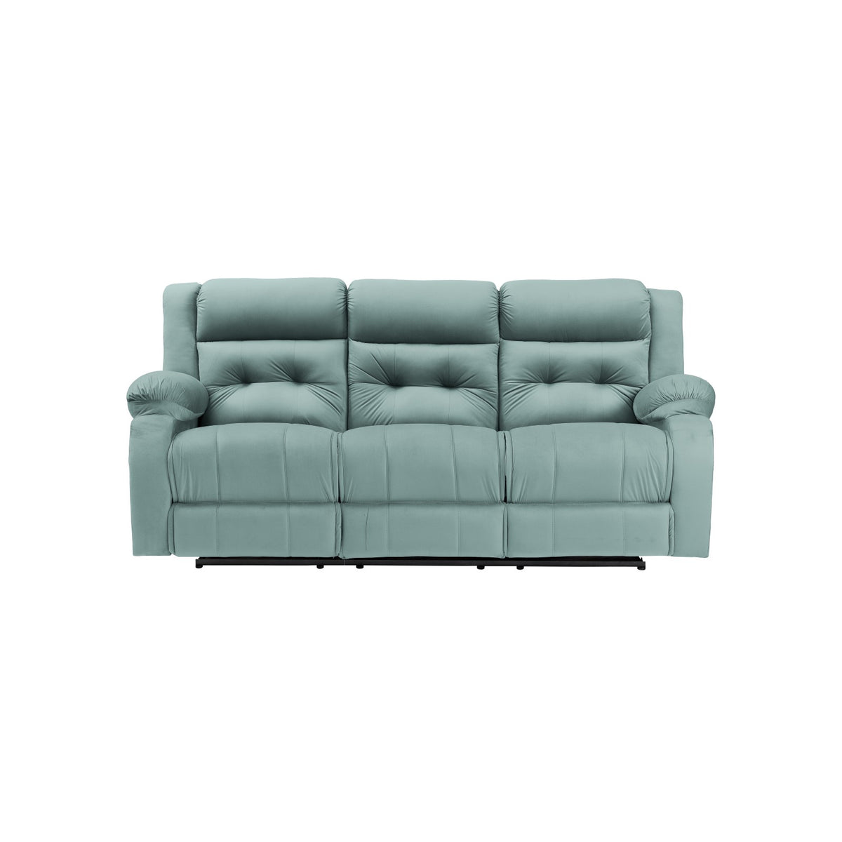 Velvet Triple Recliner Chair - NZ30 Light Turquoise