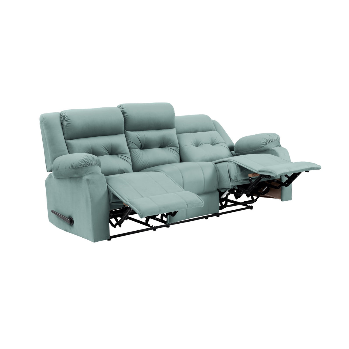 Velvet Triple Recliner Chair - NZ30 Light Turquoise