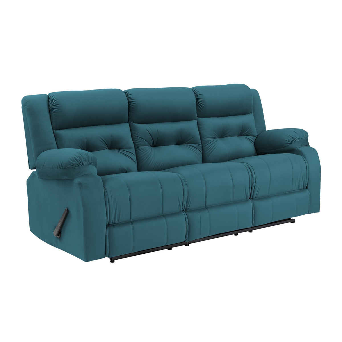 Velvet Triple Recliner Chair - NZ30 Dark Turquoise