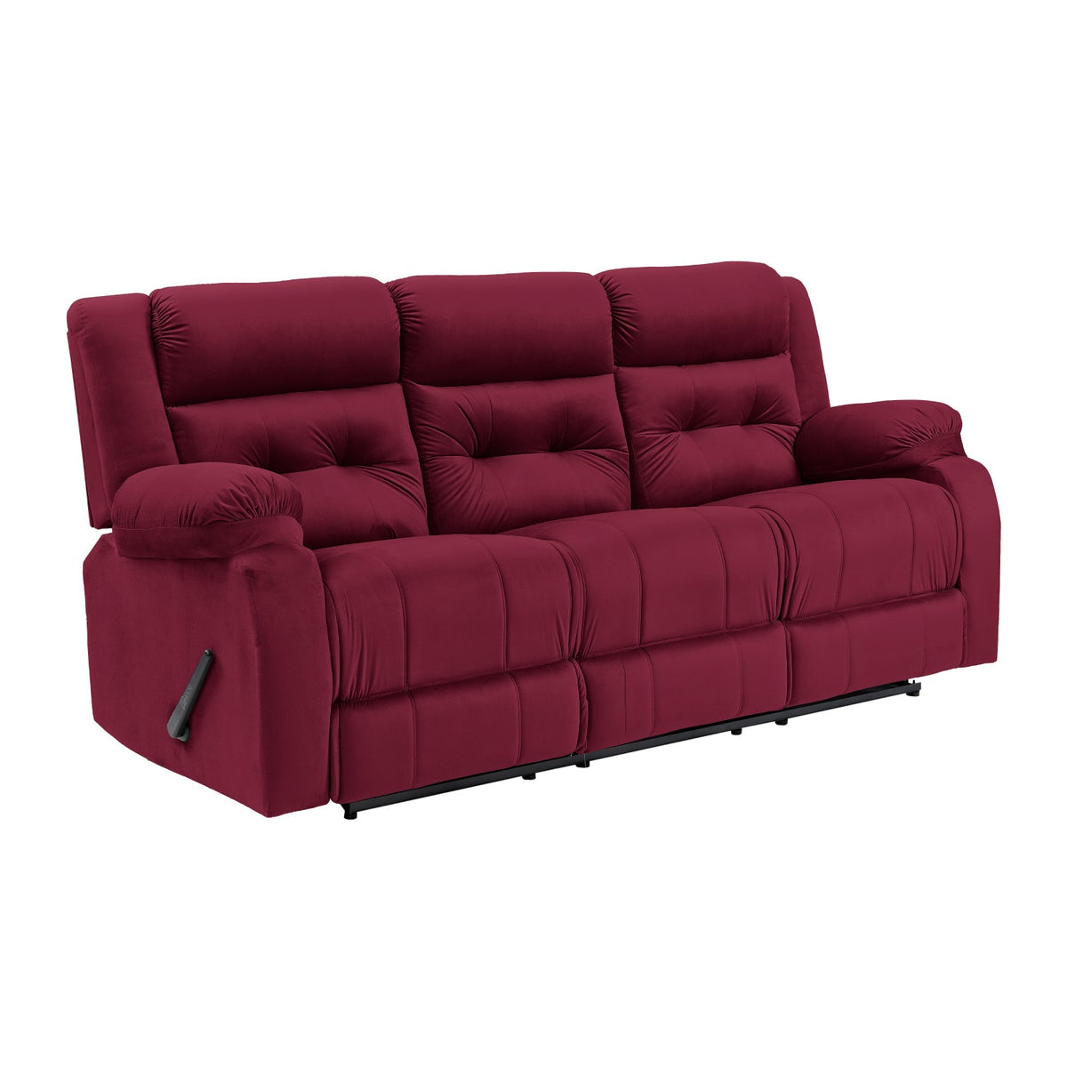 Velvet Triple Recliner Chair - NZ30 Burgundy