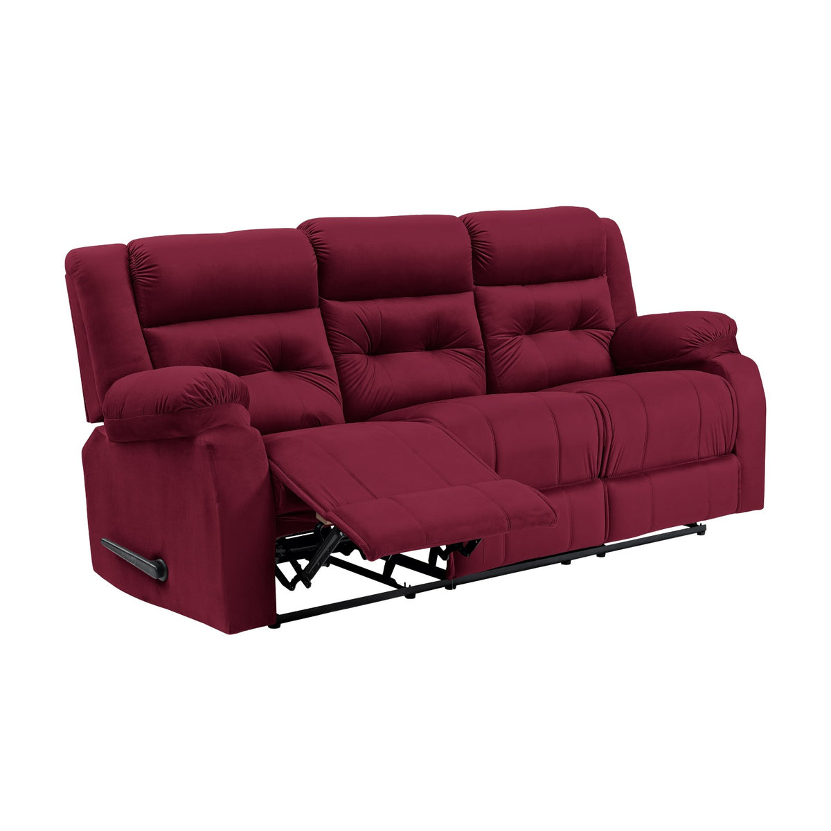 Velvet Triple Recliner Chair - NZ30 Burgundy