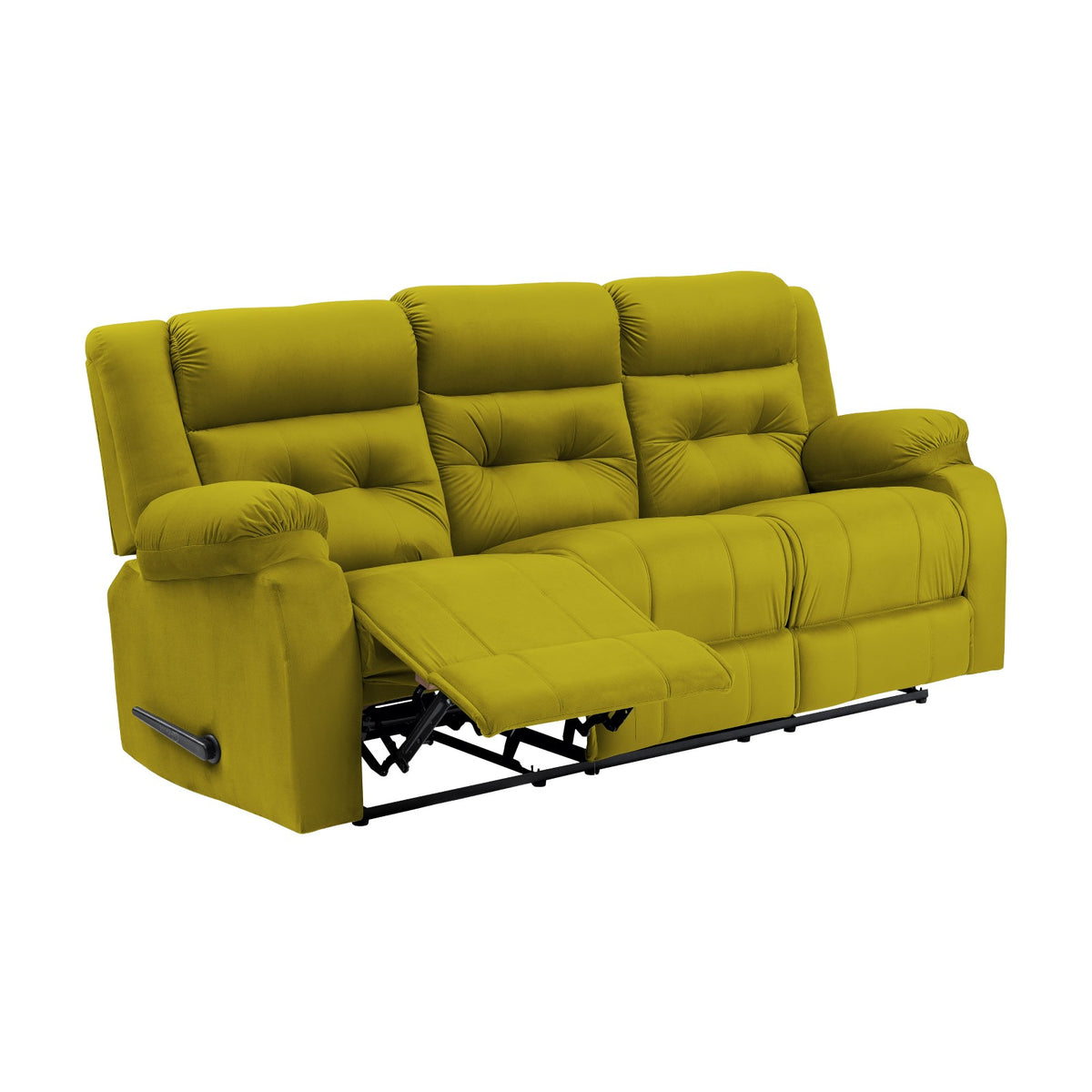 Velvet Triple Recliner Chair - NZ30 Gold