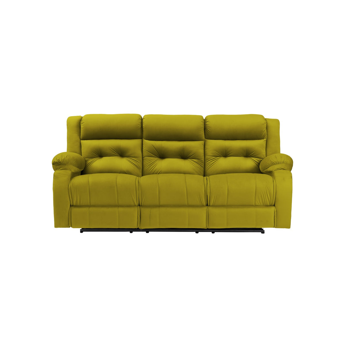 Velvet Triple Recliner Chair - NZ30 Gold