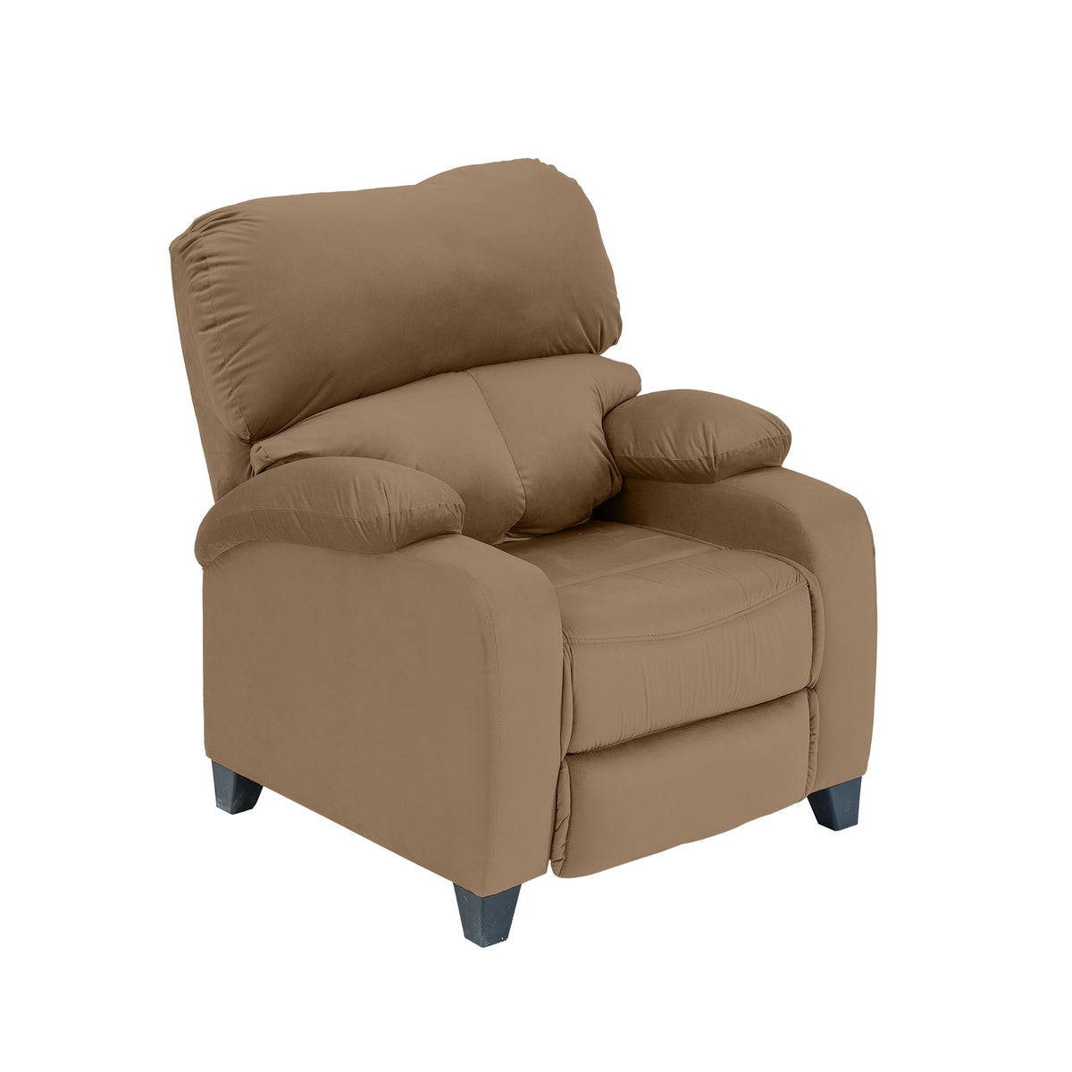Velvet Classic Recliner Chair - NZ71 Light Brown