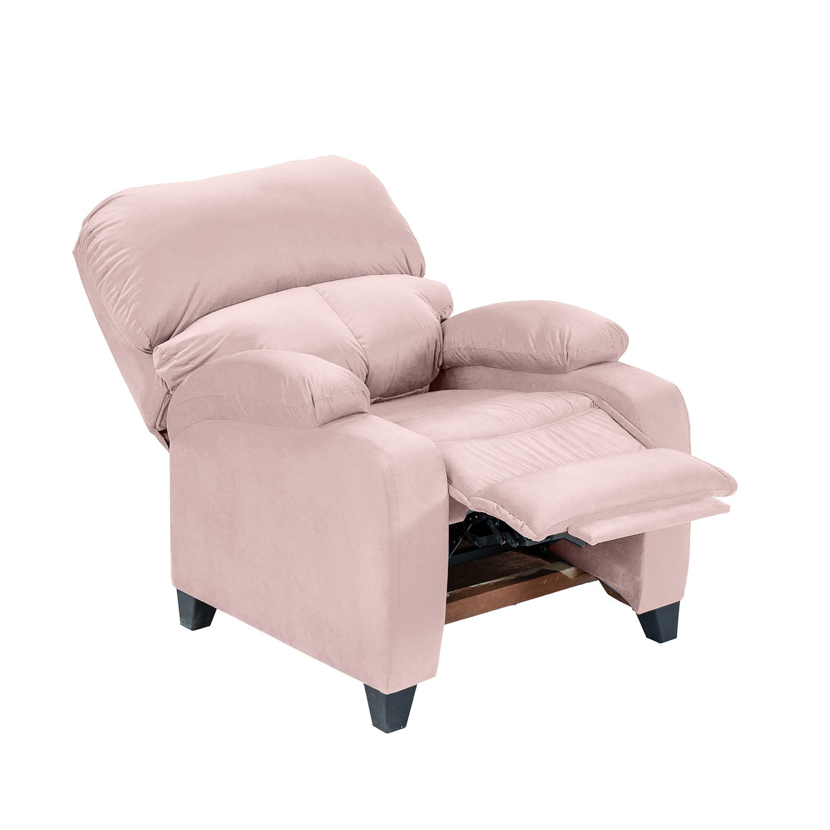 Velvet Classic Recliner Chair - NZ71 Light Pink