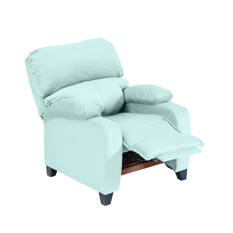 Velvet Classic Recliner Chair - Light Turquoise - NZ71