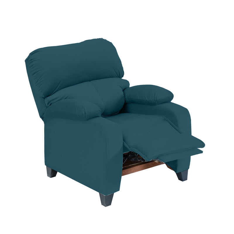 Velvet Classic Recliner Chair - Dark Turquoise - NZ71