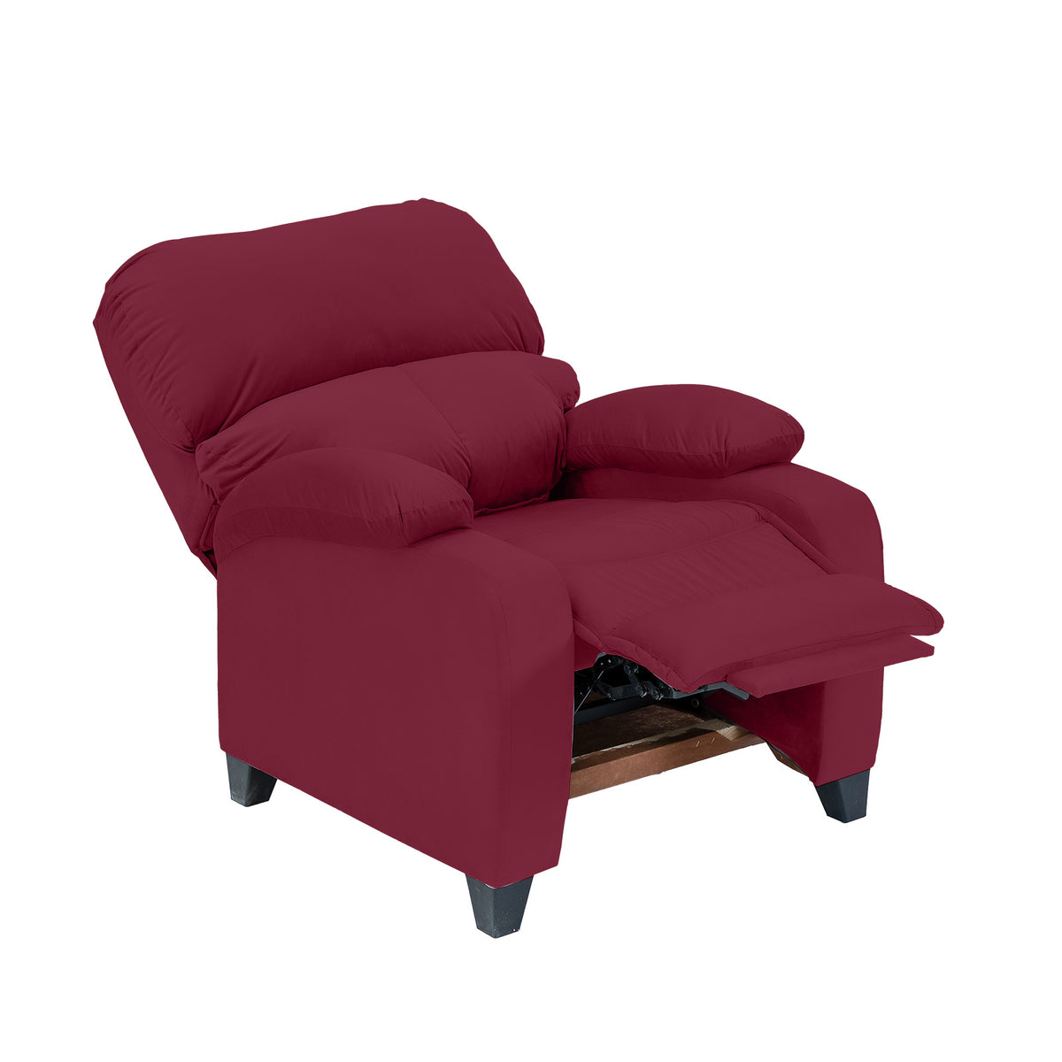 Velvet Classic Recliner Chair - NZ71 Burgundy