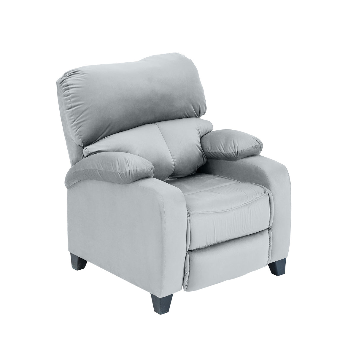Velvet Classic Recliner Chair - NZ71 Grey