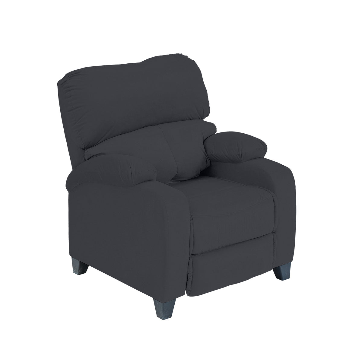 Velvet Classic Recliner Chair - NZ71 Dark Grey