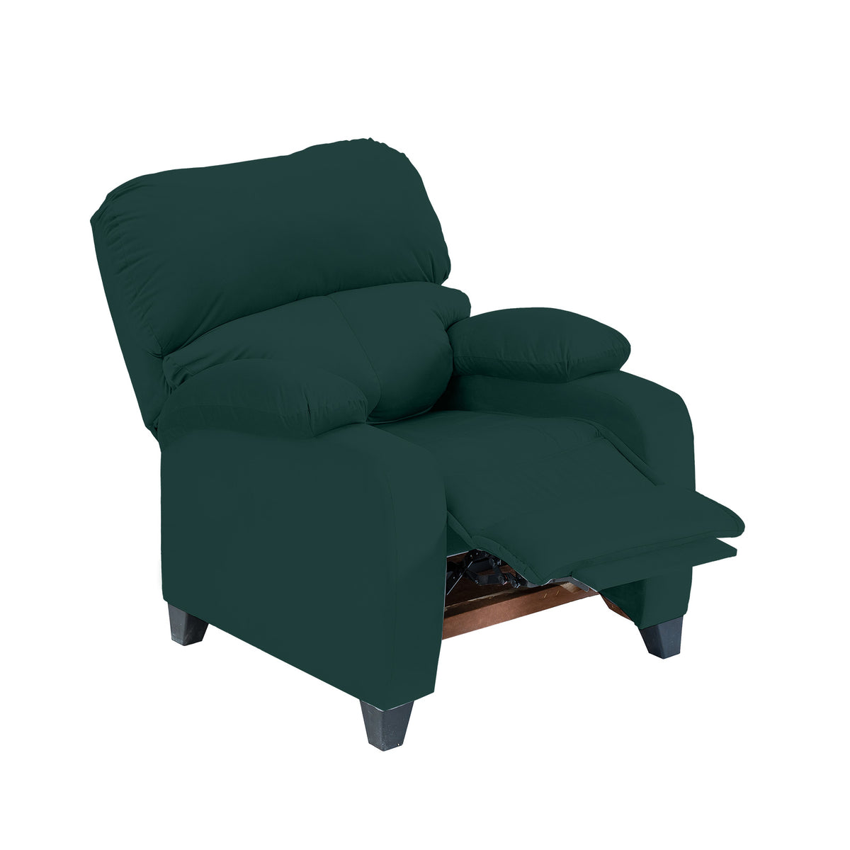 Velvet Classic Recliner Chair - NZ71 Dark Green
