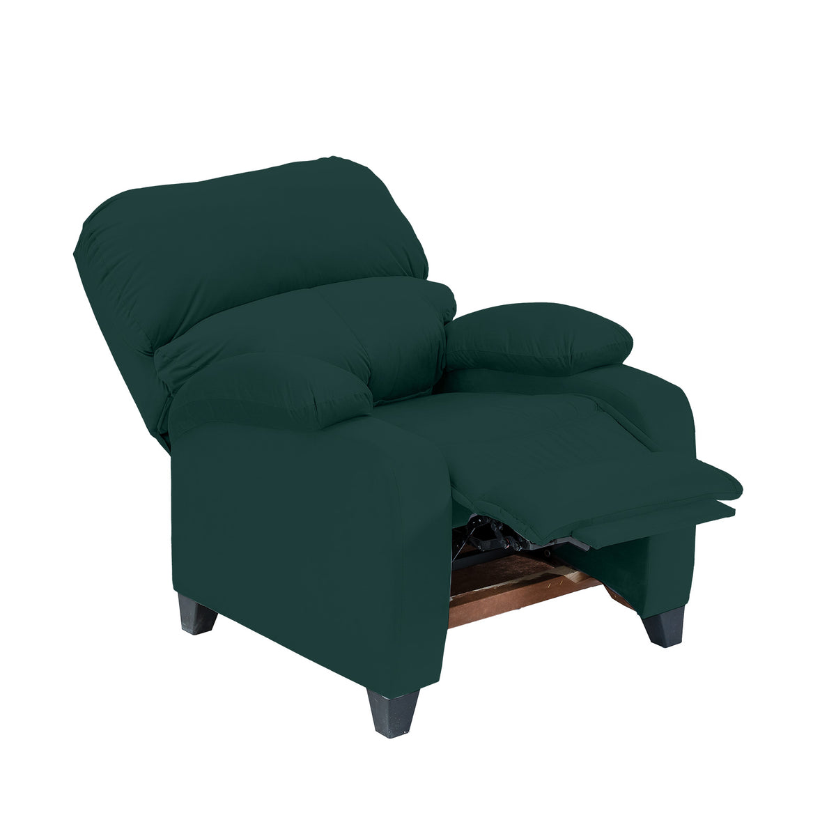 Velvet Classic Recliner Chair - NZ71 Dark Green