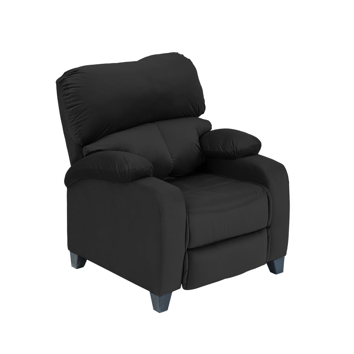 Velvet Classic Recliner Chair - NZ71 Black