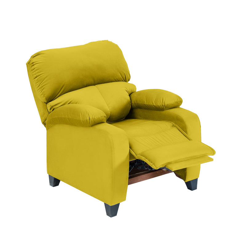 Velvet Classic Recliner Chair - Gold - NZ71
