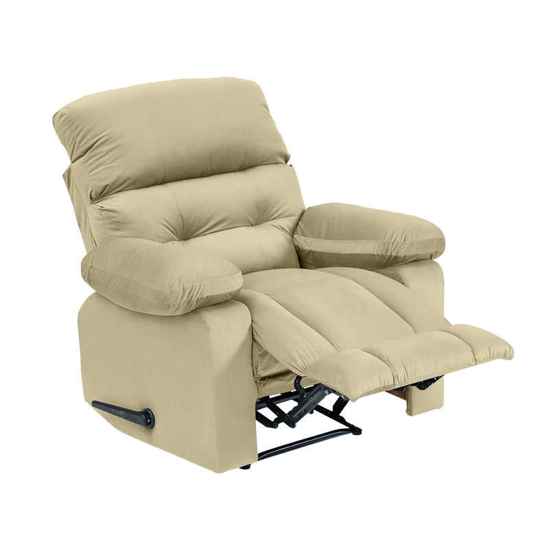 Velvet Classic Recliner Chair - Dark Ivory - NZ60