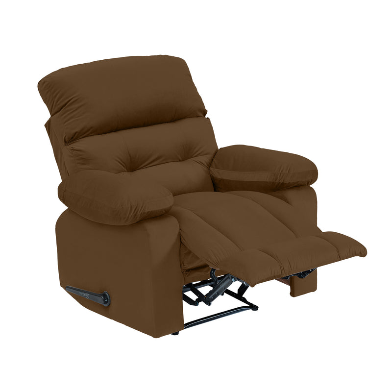 Velvet Classic Recliner Chair - Brown - NZ60