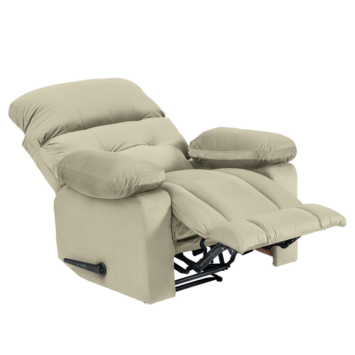 Velvet Recliner Chair - NZ60 Light Beige Rocking