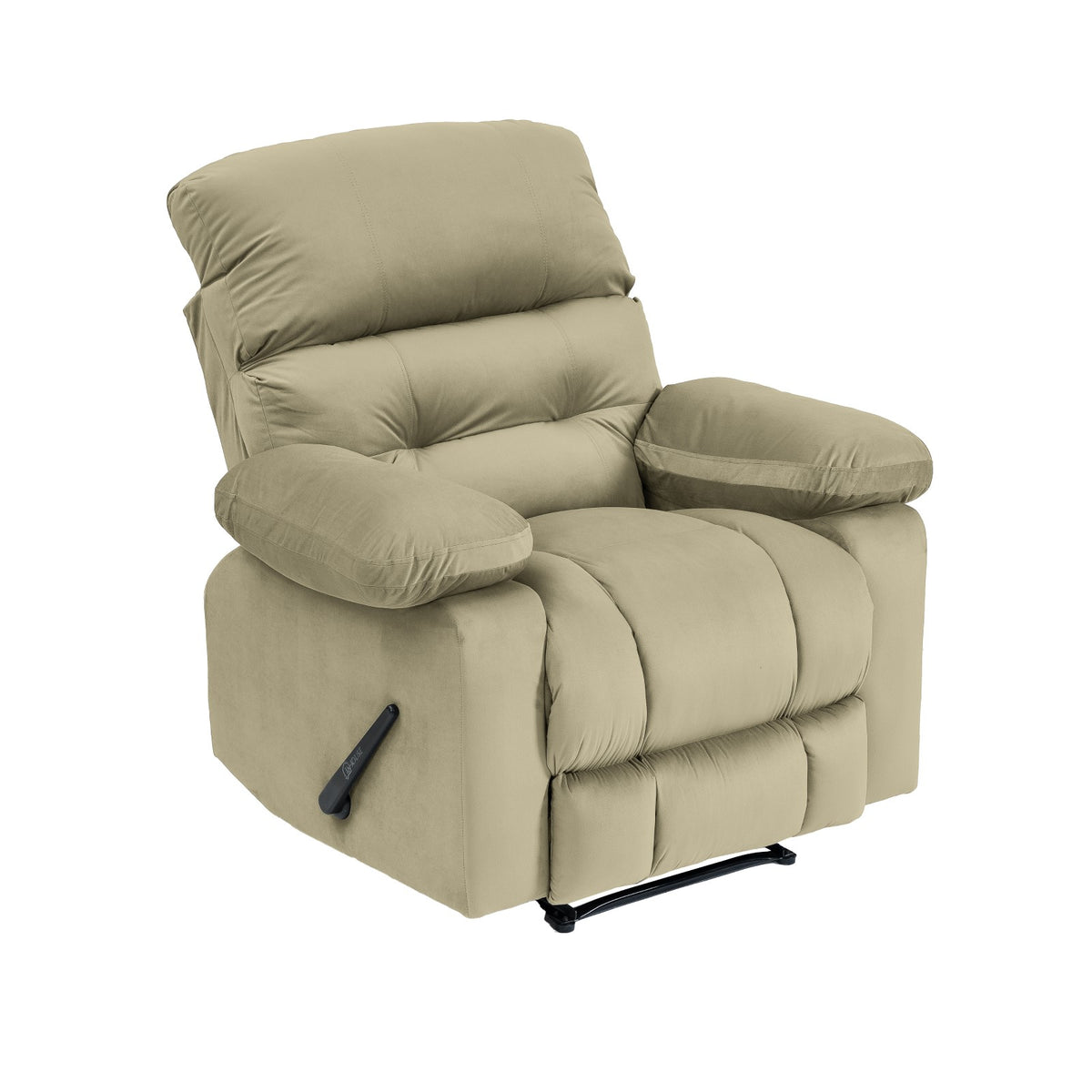 Velvet Recliner Chair - NZ60 Dark Ivory Rocking & Rotating