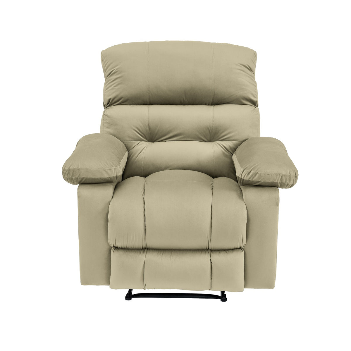 Velvet Recliner Chair - NZ60 Dark Ivory Rocking & Rotating