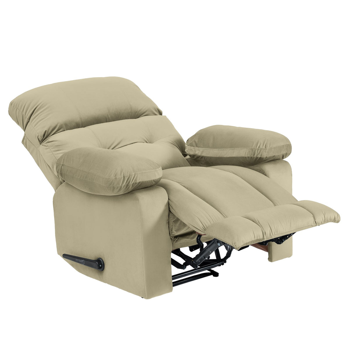 Velvet Recliner Chair - NZ60 Dark Ivory Rocking & Rotating