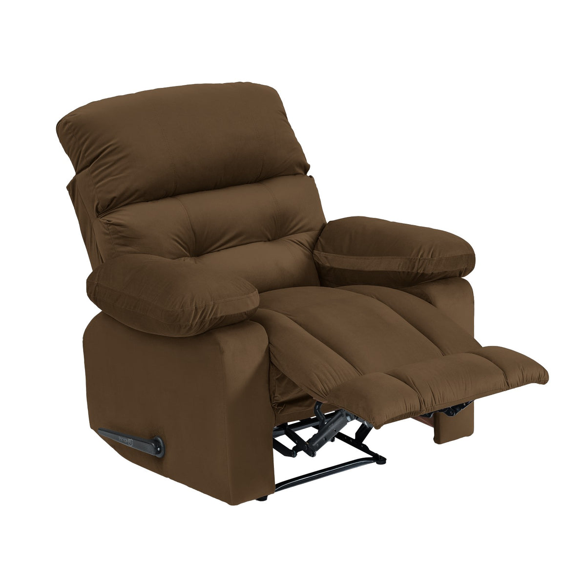 Velvet Recliner Chair - NZ60 Brown Rocking & Rotating