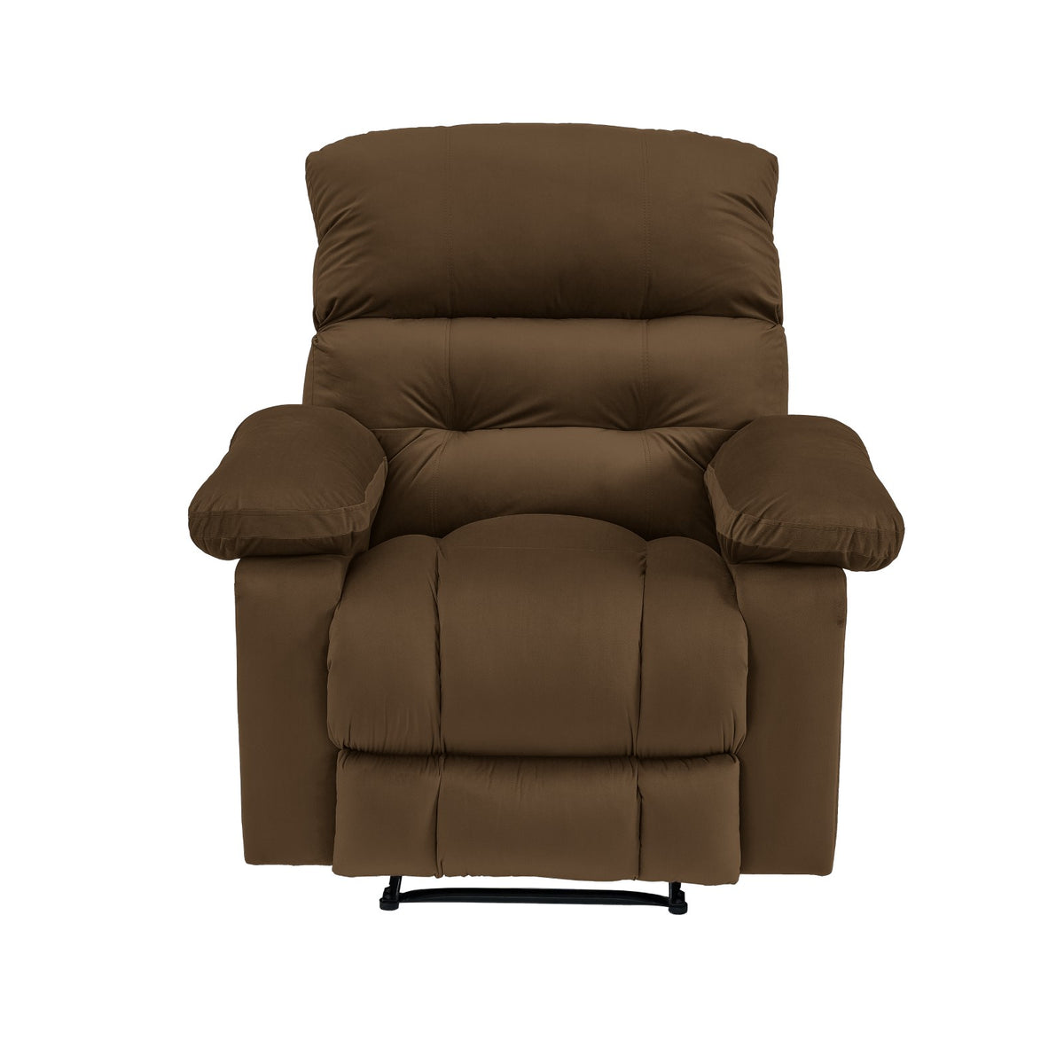 Velvet Recliner Chair - NZ60 Brown Rocking & Rotating