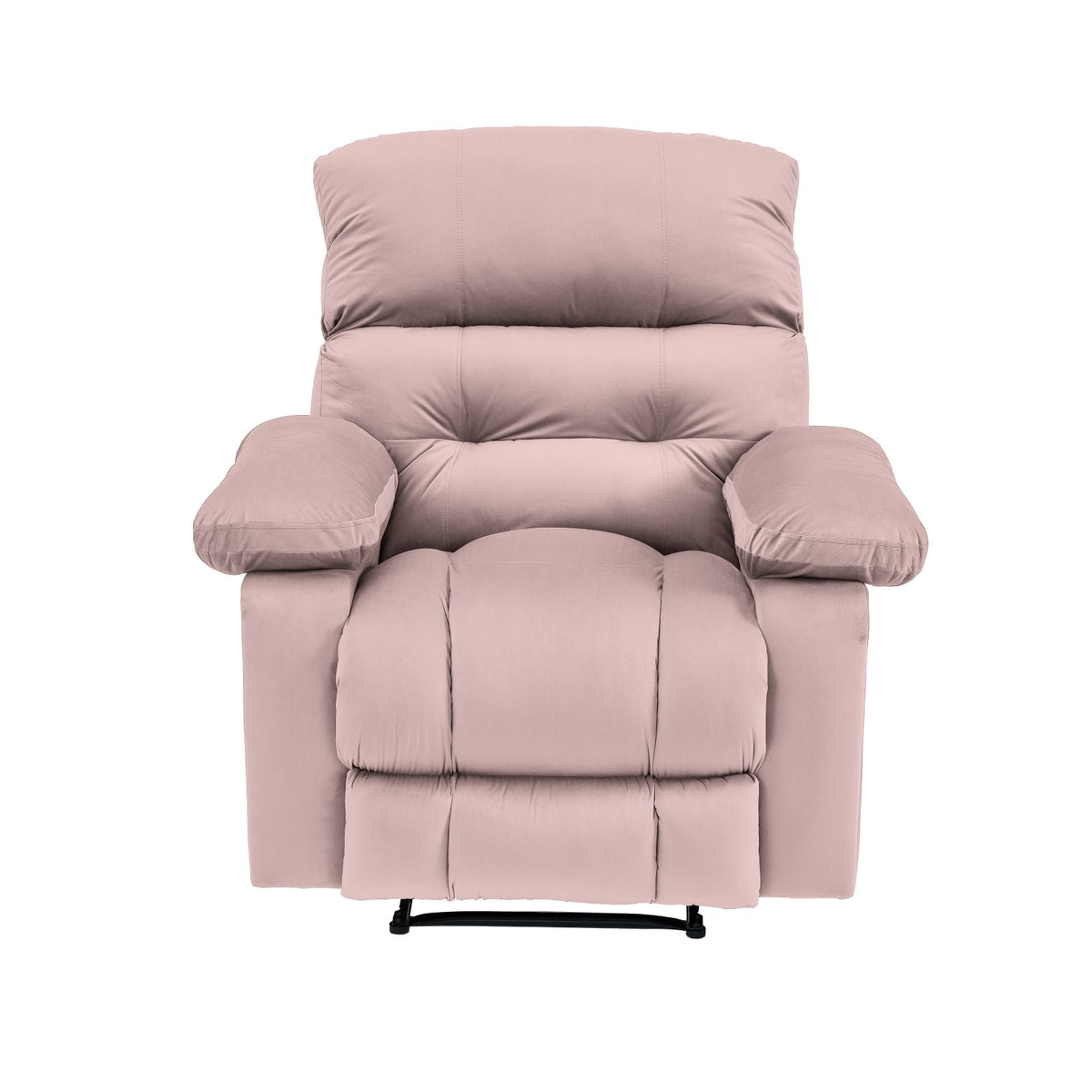 Velvet Recliner Chair - NZ60 Light Pink Rocking & Rotating