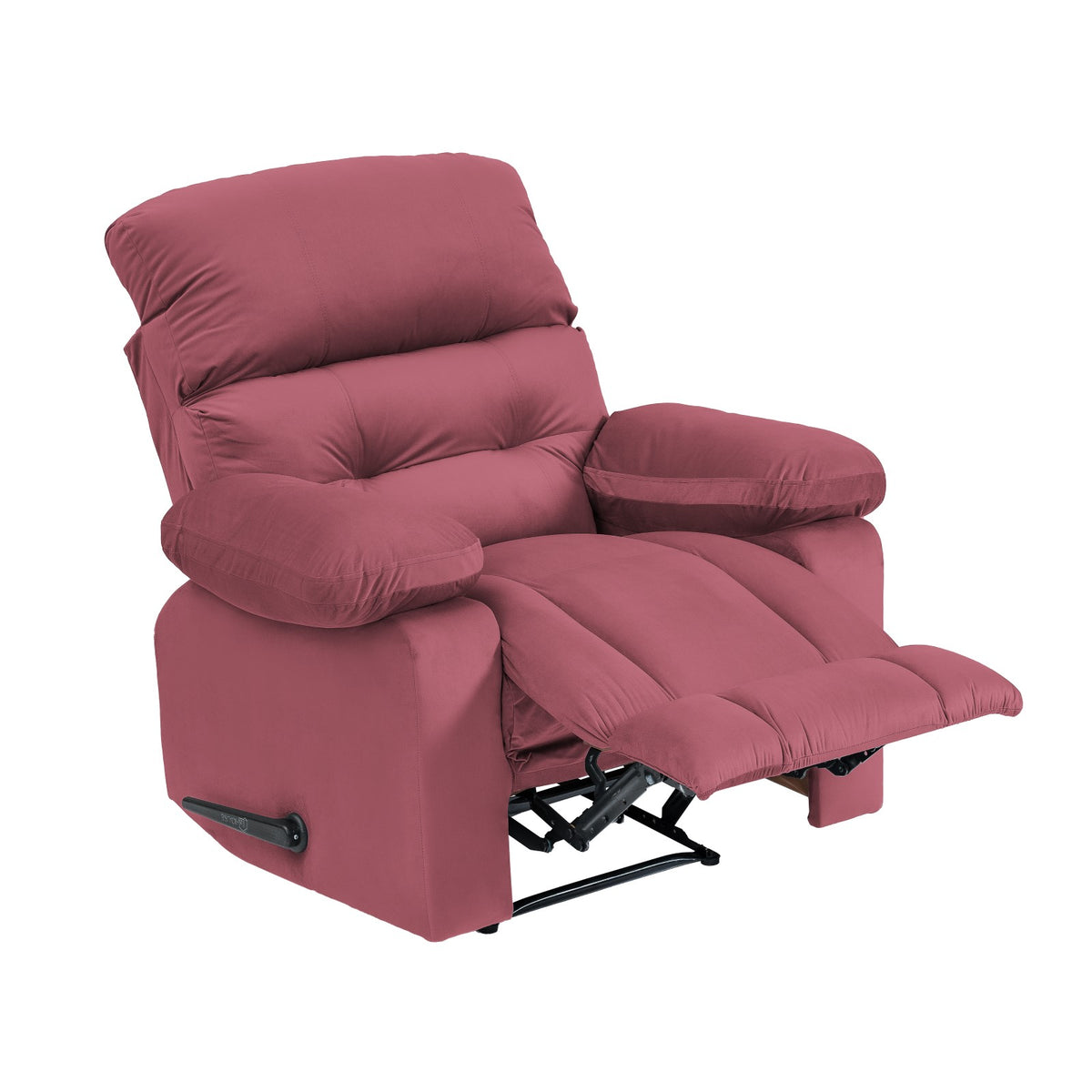 Velvet Recliner Chair - NZ60 Dark Pink Rocking & Rotating