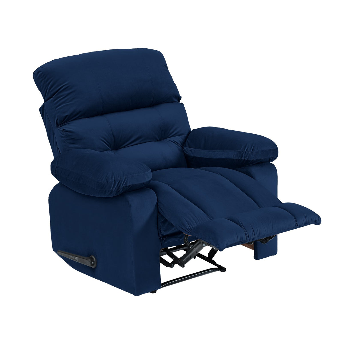 Velvet Recliner Chair - NZ60 Dark Blue Rocking & Rotating